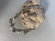 Load image into Gallery viewer, Sterling silver chain bracelet, cast from individual succulent leaves
