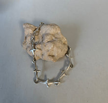 Load image into Gallery viewer, Sterling silver chain bracelet, cast from individual succulent leaves
