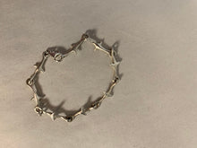 Load image into Gallery viewer, Sterling silver chain bracelet, cast from individual succulent leaves
