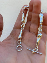 Load image into Gallery viewer, Sterling silver chain bracelet, with phallus charms as links, this bracelet is made to order:)
