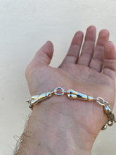 Load image into Gallery viewer, Sterling silver chain bracelet, with phallus charms as links, this bracelet is made to order:)
