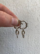 Load image into Gallery viewer, Hoop Stud Earrings in Mixed Metal Bronze and Sterling Silver
