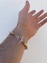 Load image into Gallery viewer, Bronze &amp; Sterling Silver Phallus Charm Bracelet
