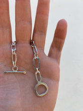 Load image into Gallery viewer, Shibuichi &amp; Sterling Silver Chain Bracelet, Organic Links
