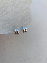 Load image into Gallery viewer, Abstract Hoop Stud Earrings in Sterling Silver
