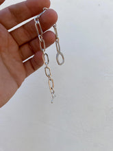 Load image into Gallery viewer, Shibuichi &amp; Sterling Silver Chain Bracelet, Organic Links
