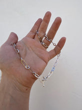 Load image into Gallery viewer, Shibuichi &amp; Sterling Silver Chain Necklace, Organic Links
