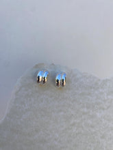 Load image into Gallery viewer, Abstract Hoop Stud Earrings in Sterling Silver
