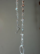 Load image into Gallery viewer, Sterling Silver or Bronze Barbed Succulent Leaf Chain Bracelet, Organic Cast Links
